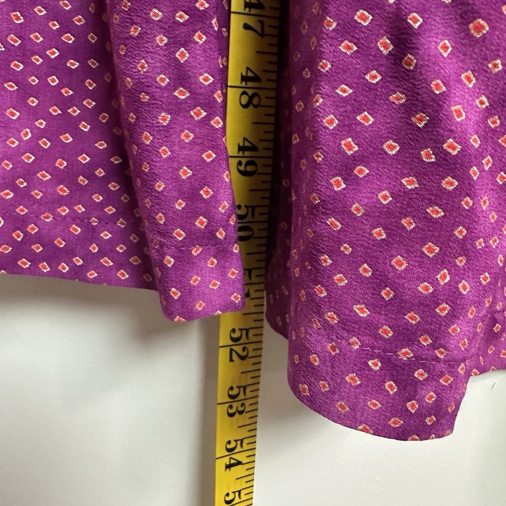Vintage Carole Little Floral Dress Button Front Sz 18 Pleats 90s Feminine Modest - Picture 10 of 11